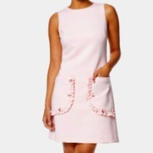 BETSEY JOHNSON Petite Embellished-Pocket A-line Dress